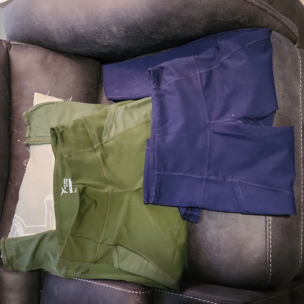 Old Navy Navy and Army green leggings M